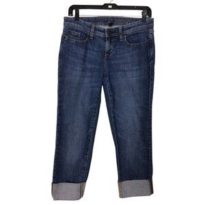 Gap Jeans Women’s 4 27 Blue Premium Straight Leg Crop Cuffed Denim Cropped